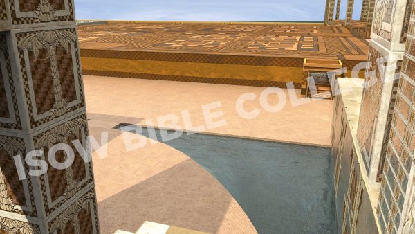 (53) Ezekiel Standing On The Inner Temple Threshold Looking Southeast (Ezekiel 47:1)- Digital Download